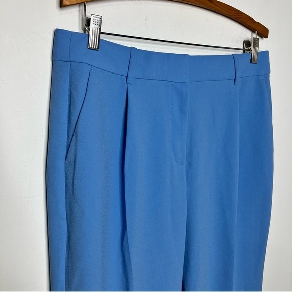 J. Crew blue wide leg pleated slacks size 12 new with tags - Picture 2 of 8